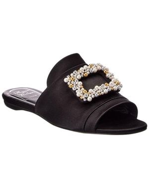 Roger Vivier Satin Sandal - Black
