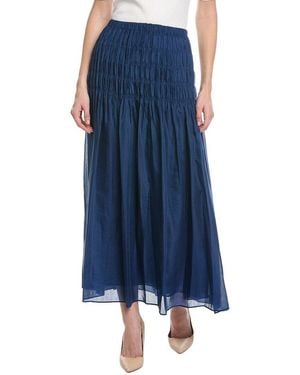 Lafayette 148 New York Yoke Skirt - Blue