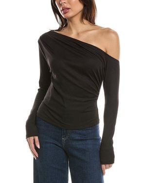 LNA Panama Drape Top - Black