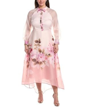 Teri Jon Floral Maxi Dress - Pink