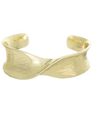 Adornia Plated Twist Cuff Bracelet - Metallic