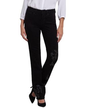 NYDJ Marilyn Rinse Straight Leg Jean - Black