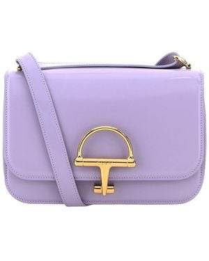 Gucci Siena Leather Shoulder Bag - Purple