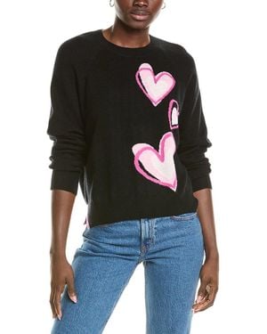 Brodie Cashmere Wool & Cashmere-Blend Graphic Heart Jumper - Black