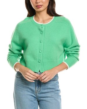Brodie Cashmere Sahara 100% Cashmere Cardigan - Green