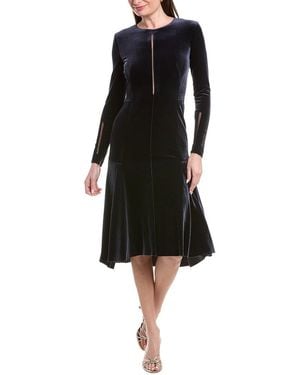 Akris Silk-Blend Midi Dress - Black