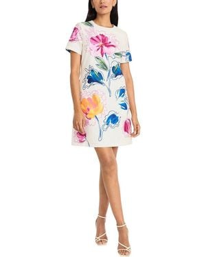 Maggy London Jewel Neck Dress - White