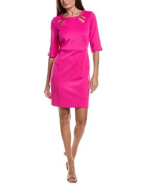 Gretchen Scott Jersey Peek A Boo Dress - Pink