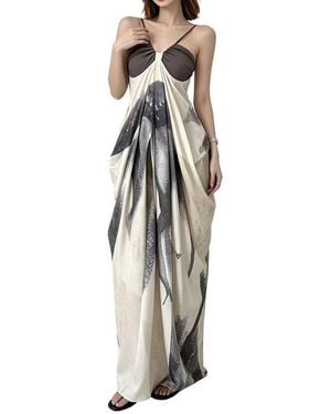 Linda Charm Sleeveless Maxi Dress - White