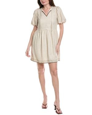 Nanette Lepore Linen-Blend Mini Dress - Natural