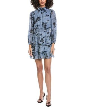 1.STATE Printed Mini Dress - Blue
