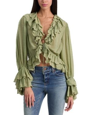 Alice + Olivia Dnu Tenney Crop Top - Green