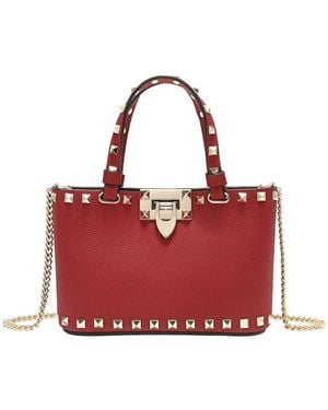 Tiffany & Fred Paris Studded Leather Crossbody - Red
