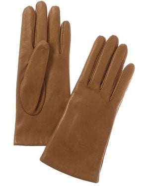 Portolano Cashmere-Lined Leather Gloves - Brown