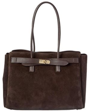 Isabella Rossetti Aurelia Suede Handbag - Brown