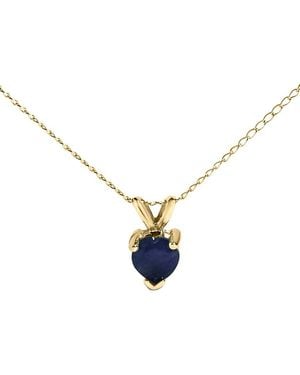Haus of Brilliance Colourful Gemstones 14K 0.45 Ct. Tw. Sapphire Pendant Necklace - Blue