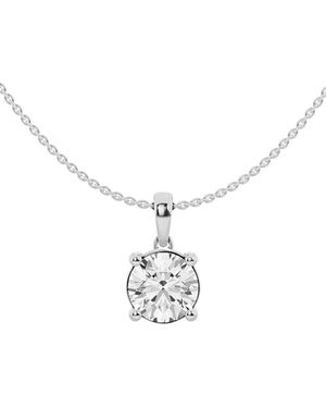 Lab Grown Diamonds 14K 2.00 Ct. Tw. Lab Grown Diamond Solitaire Pendant Necklace - White