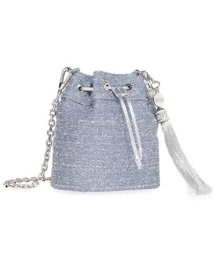 Judith Leiber Piper Sparkle Bucket Bag - Blue