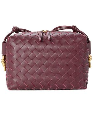 Tiffany & Fred Paris Woven Leather Crossbody - Purple