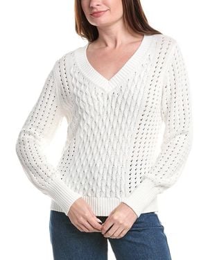 Isla Eva Cable Knit Sweater - White