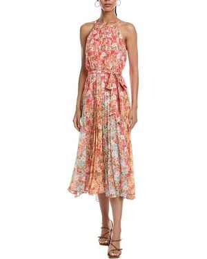 Vince Camuto Sleeveless Printed Midi Dress - Pink