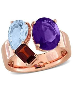 Rina Limor 4.70 Ct. Tw. African Amethyst & Topaz. & Garnet Ring - Blue