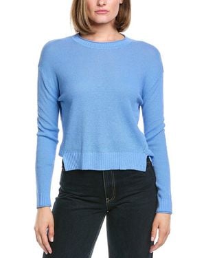 Hannah Rose Alessia Seed Stich Linen-Blend Jumper - Blue