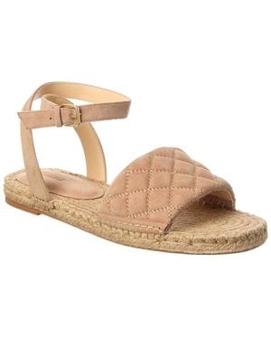 L'Agence Grece Ankle Strap Suede Sandal - Metallic