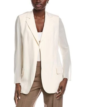 Akris Alea Silk Blazer - Natural