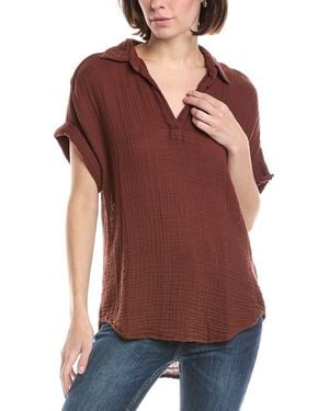 Michael Stars Gigi Popover Top - Red