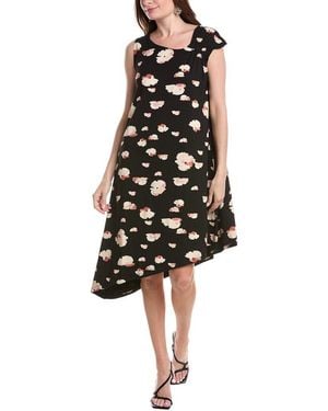 Masai Printed Midi Dress - Black