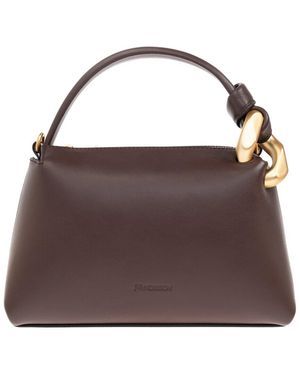 JW Anderson The Jwa Small Corner Leather Bag - Purple