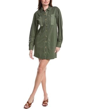 Grey State Mini Dress - Green