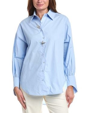Gracia High-Low Shirt - Blue