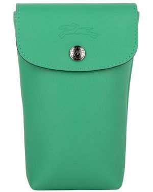 Longchamp Le Pliage Leather Phone Case - Green