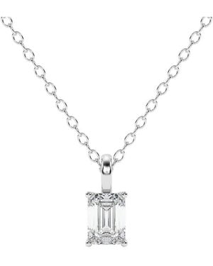 Lab Grown Diamonds 14K 0.50 Ct. Tw. Lab-Grown Diamond Necklace - Metallic