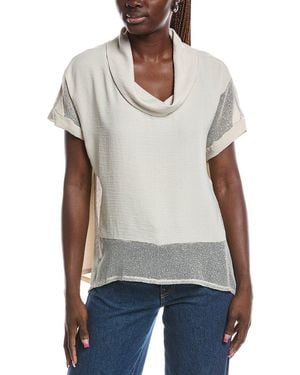 Joseph Ribkoff Cowl Neck Blouse - White