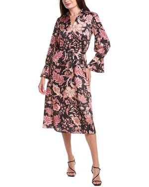 Julia Jordan Satin Midi Dress - Red