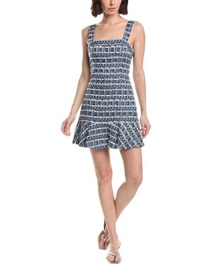 Alice + Olivia Kaidra Drop-Waist Mini Dress - Blue