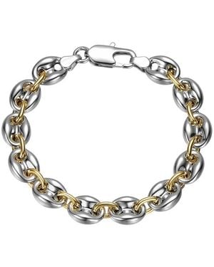 Rachel Glauber Plated Link Chain Bracelet - Metallic