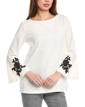 Anne Klein Bell-Sleeve Tunic - Grey