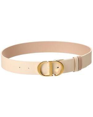 Dior 30 Montaigne Reversible Leather Belt - White