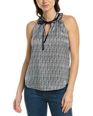 Go> By Go Silk Go> By Gosilk Lady Danbury Silk Top - Blue