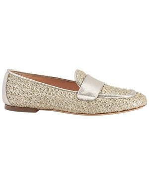 Agl Attilio Giusti Leombruni Sheryl Raffia Leather Moccasin - White