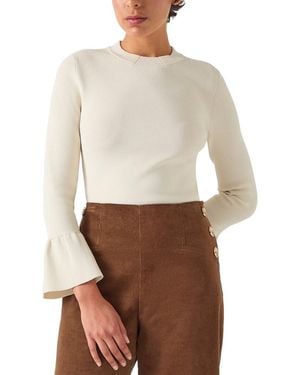 LK Bennett Tabitha Knitted Top - White