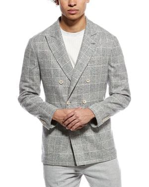 Brunello Cucinelli Silk & Wool-Blend Jacket - Grey