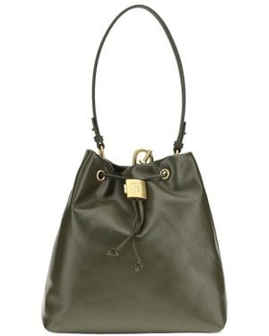 Balmain Leather Shoulder Bag - Green