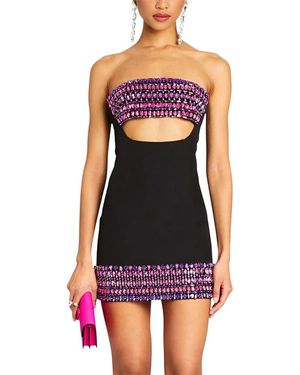 AMINA GLAM Mini Dress - Black