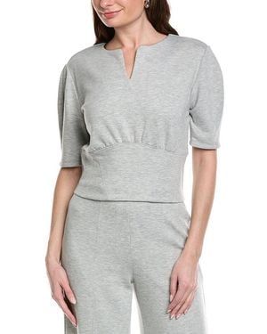 Kenneth Cole Scuba Crop Sweatshirt - Grey