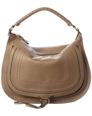 Chloé Marcie Leather Hobo Bag - Brown
